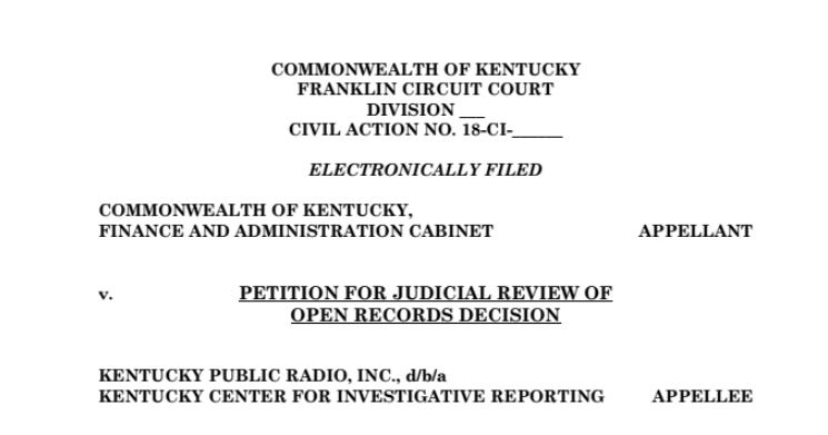 Kentucky Cabinet Sues Kycir Over Withheld Sexual Harassment